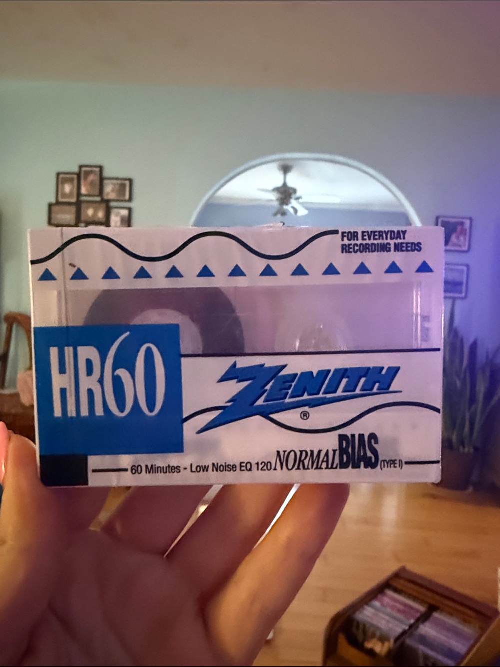 Zenith HR60 Audio Cassette — White & Blue Branding